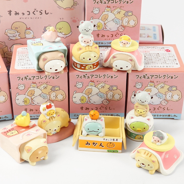Đồ chơi blind box hộp mù tuyển tập các mô hình hoạt hình kiêm con dấu,Góc nhỏ Sumikko Gurashi