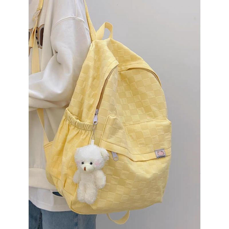 Balo caro mờ poly chống thấm màu pastel