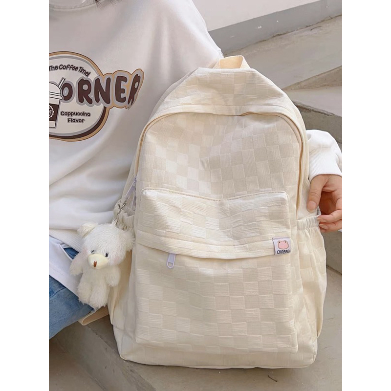 Balo caro mờ poly chống thấm màu pastel