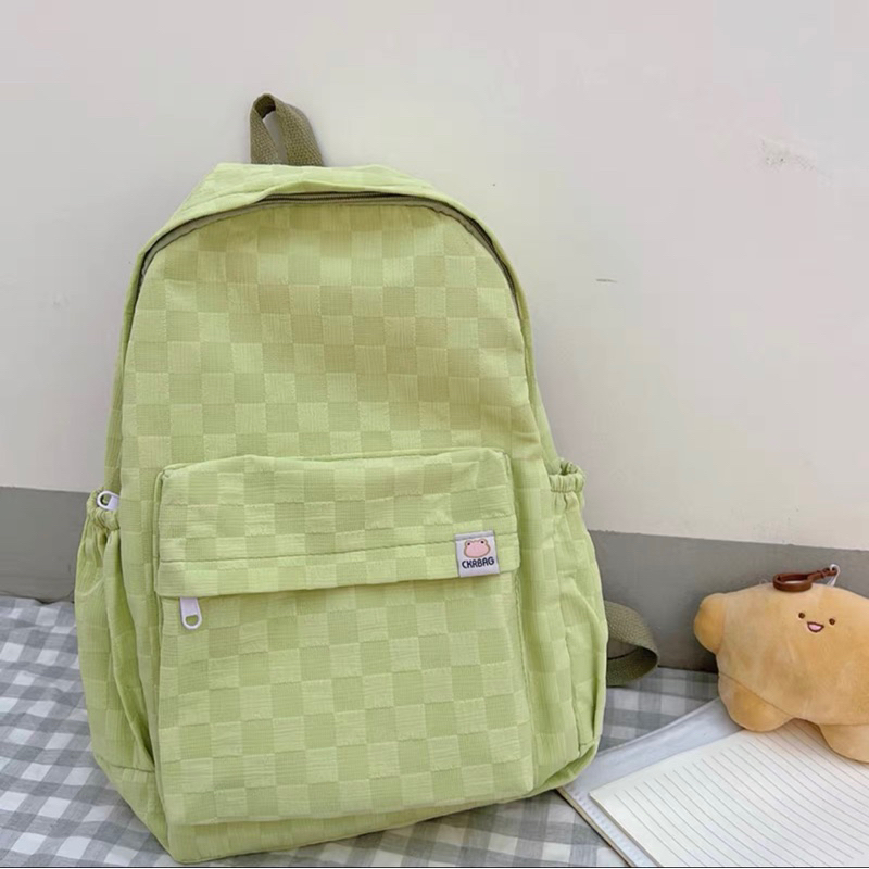 Balo caro mờ poly chống thấm màu pastel