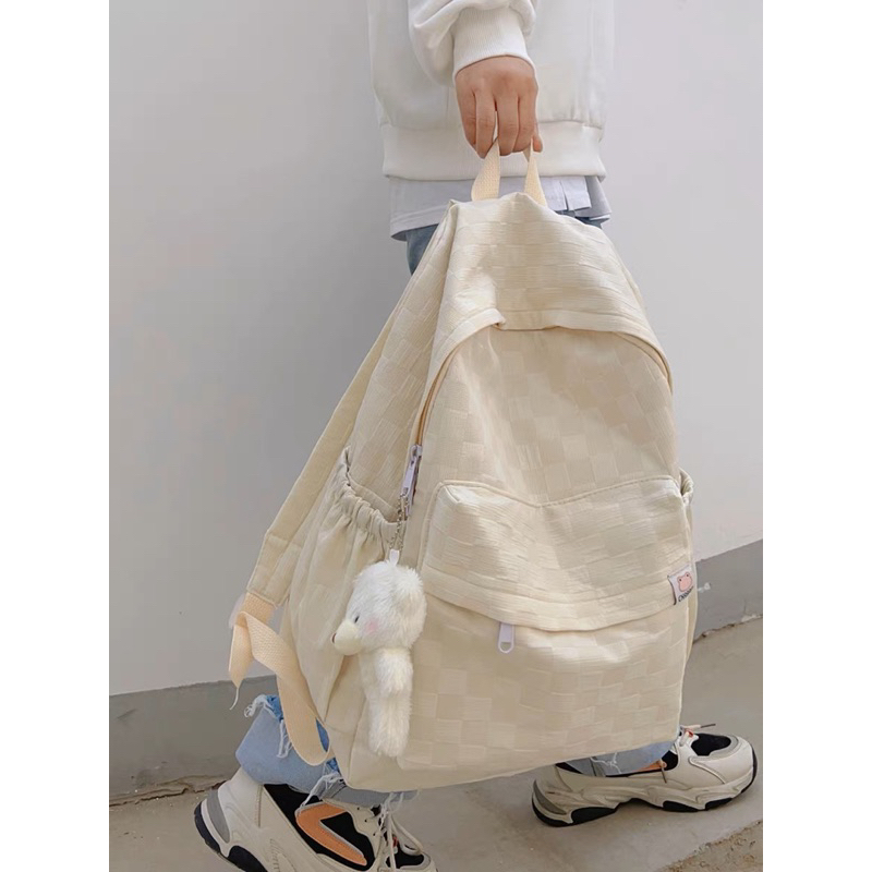 Balo caro mờ poly chống thấm màu pastel