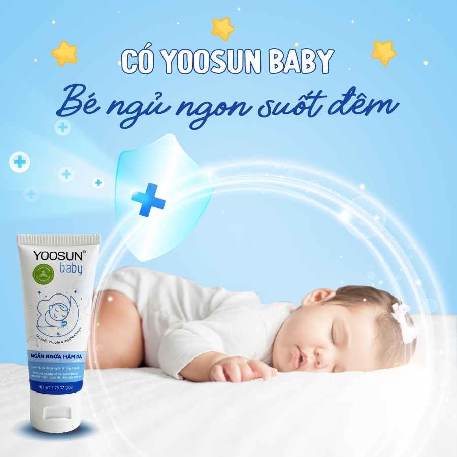 YOOSUN BABY - Kem bôi da cho bé giúp ngăn ngừa hăm da, hăm tã, Làm dịu da khi bị ngứa, dị ứng, mẩn đỏ cho bé (Tuýp 50g)