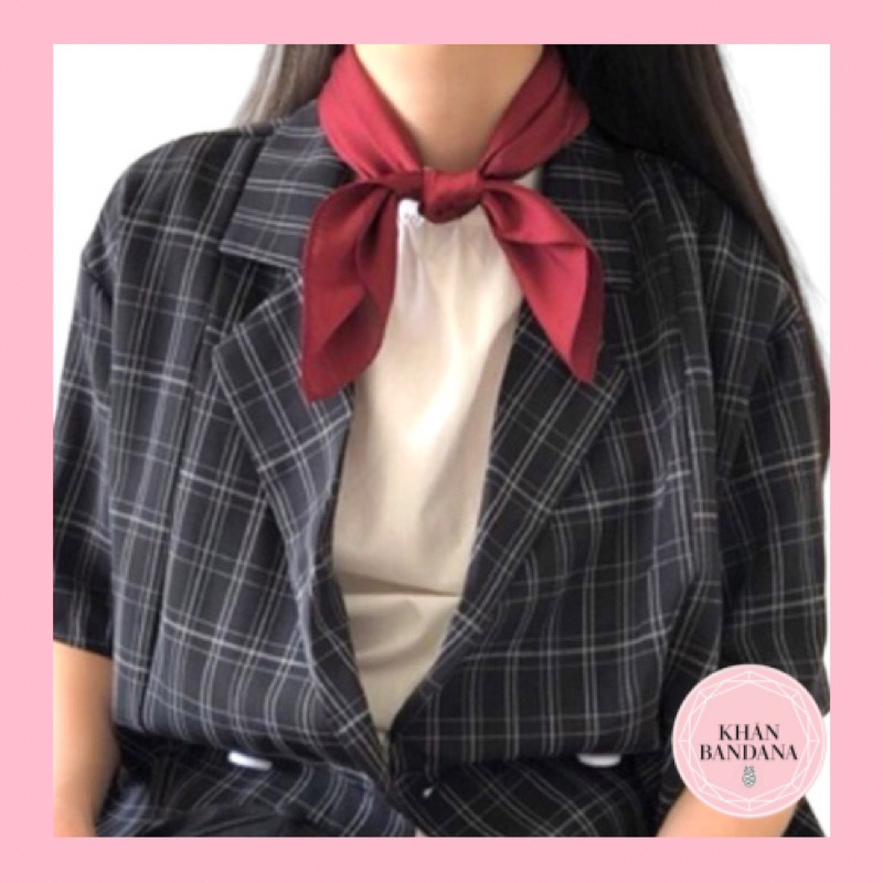 Khăn lụa trơn mini size 55x55cm - Khăn vuông trơn đơn giản