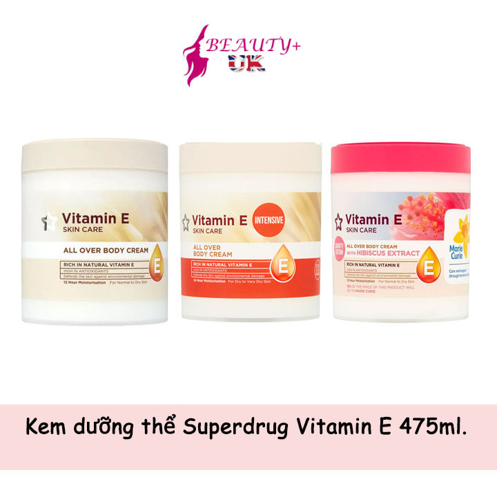Kem dưỡng thể Superdrug Vitamin E 475ml