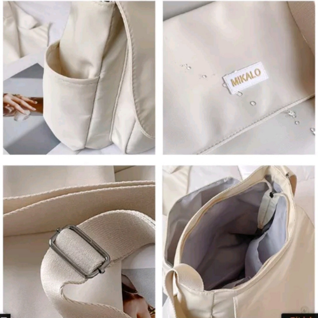 Túi đeo chéo trượt nước vải dù nilon nam nữ unisex chống nước dây kéo đựng sách a4 đi học đi chơi phong cách ulzzang