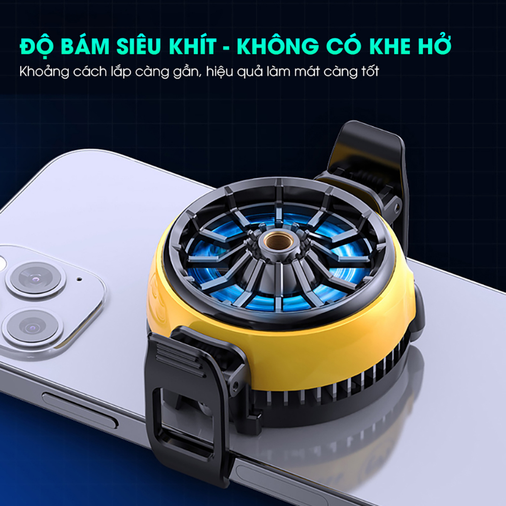 Quạt tản nhiệt điện thoại sò lạnh MEMO DLA6 làm mát siêu mạnh led gaming cho game thủ livestream chơi Liên Quân PUBG FF