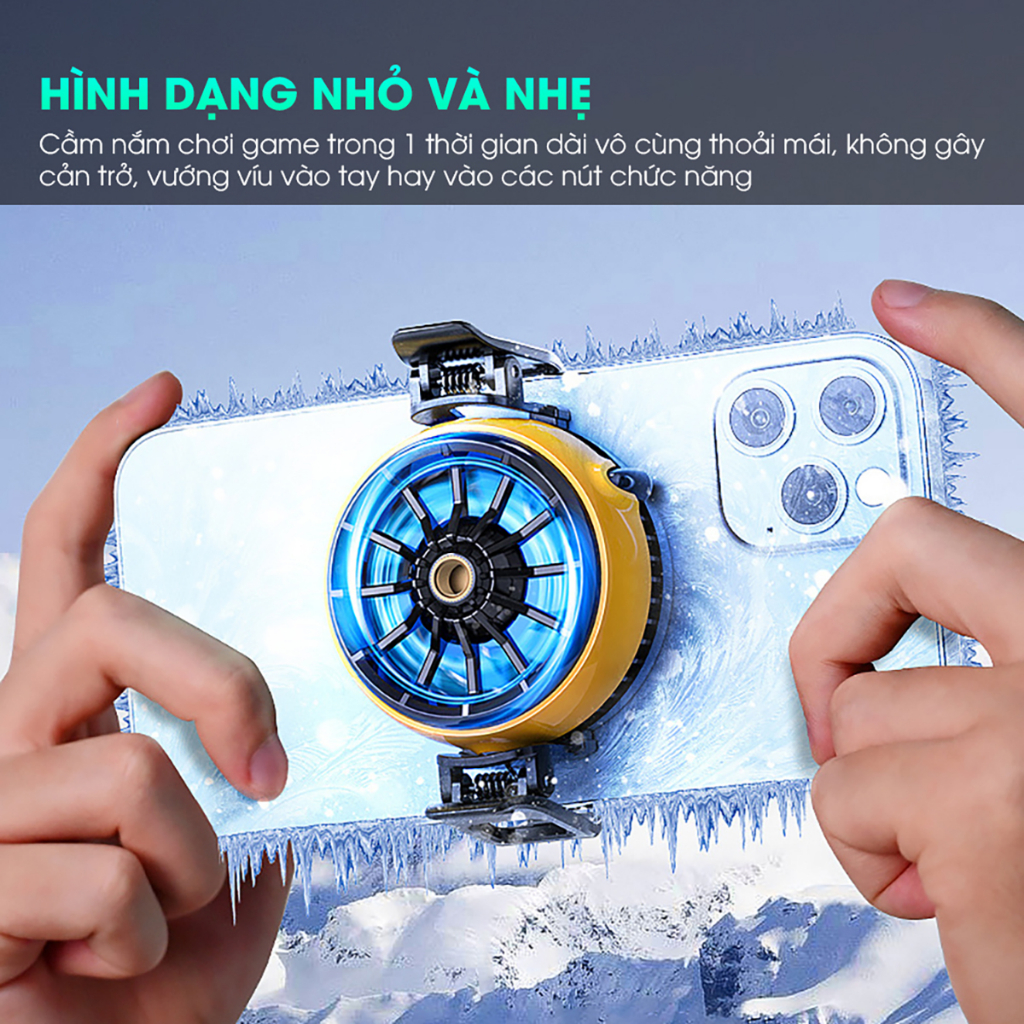Quạt tản nhiệt điện thoại sò lạnh MEMO DLA6 làm mát siêu mạnh led gaming cho game thủ livestream chơi Liên Quân PUBG FF