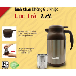 Bình trà có lọc Zebra 1.2/1.6l
