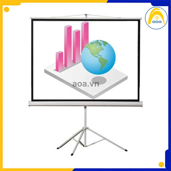 Màn hình máy chiếu 3 chân tripod 120" Apollo bảo hành 12 tháng tiện lợi dễ dàng di chuyển