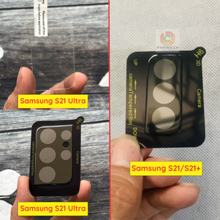 Kính cường lực camera Samsung S21 / S21+ (Plus) / S21 Ultra loại kính cam đen và kính cam trong giúp bảo vệ cam