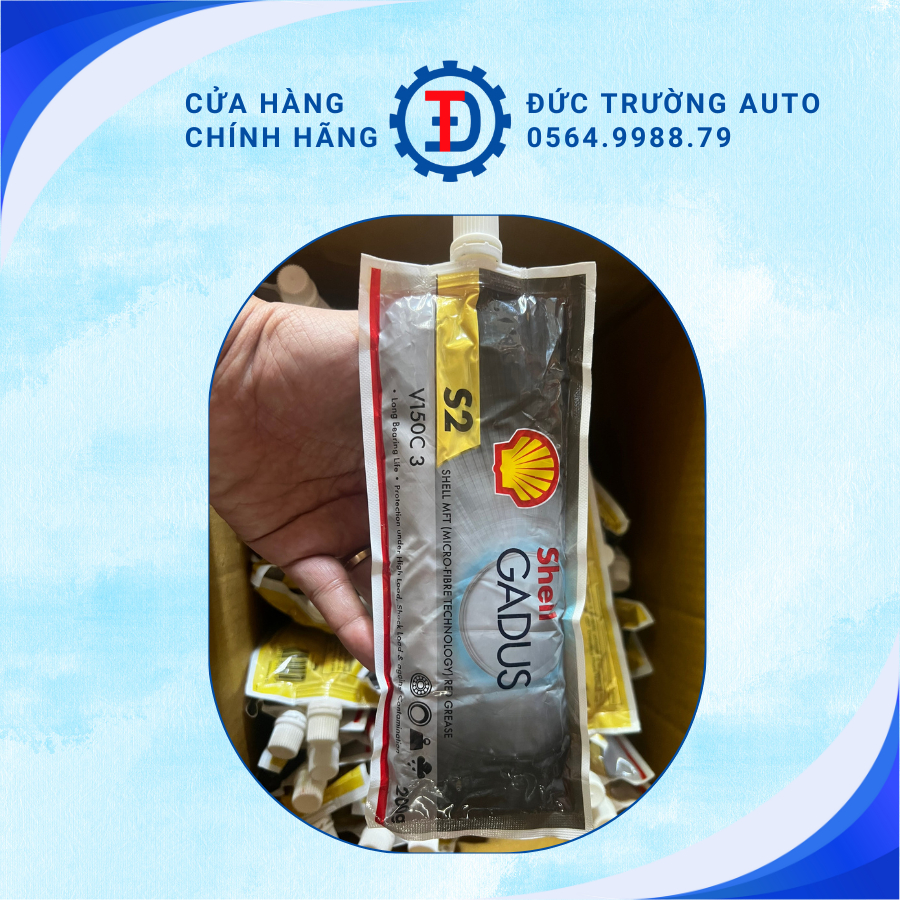 Mỡ bò bôi trơn - Mỡ bò chịu nhiệt cao cấp Shell Gadus 200g