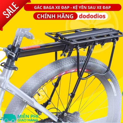 Gác Baga,Kệ Yên Sau Xe Đạp Khung Nhôm Chịu Tải 70kg - Hàng Chính Hãng Dododios