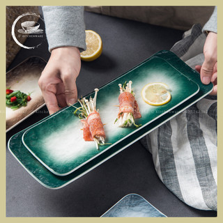 Dĩa Sushi Chữ Nhật Gốm Sứ (Có Hình Thật) Ú KITCHENWARE
