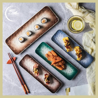 Dĩa Sushi Chữ Nhật Gốm Sứ (Có Hình Thật) Ú KITCHENWARE