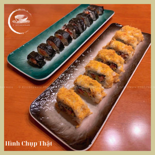 Dĩa Sushi Chữ Nhật Gốm Sứ (Có Hình Thật) Ú KITCHENWARE
