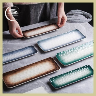 Dĩa Sushi Chữ Nhật Gốm Sứ (Có Hình Thật) Ú KITCHENWARE