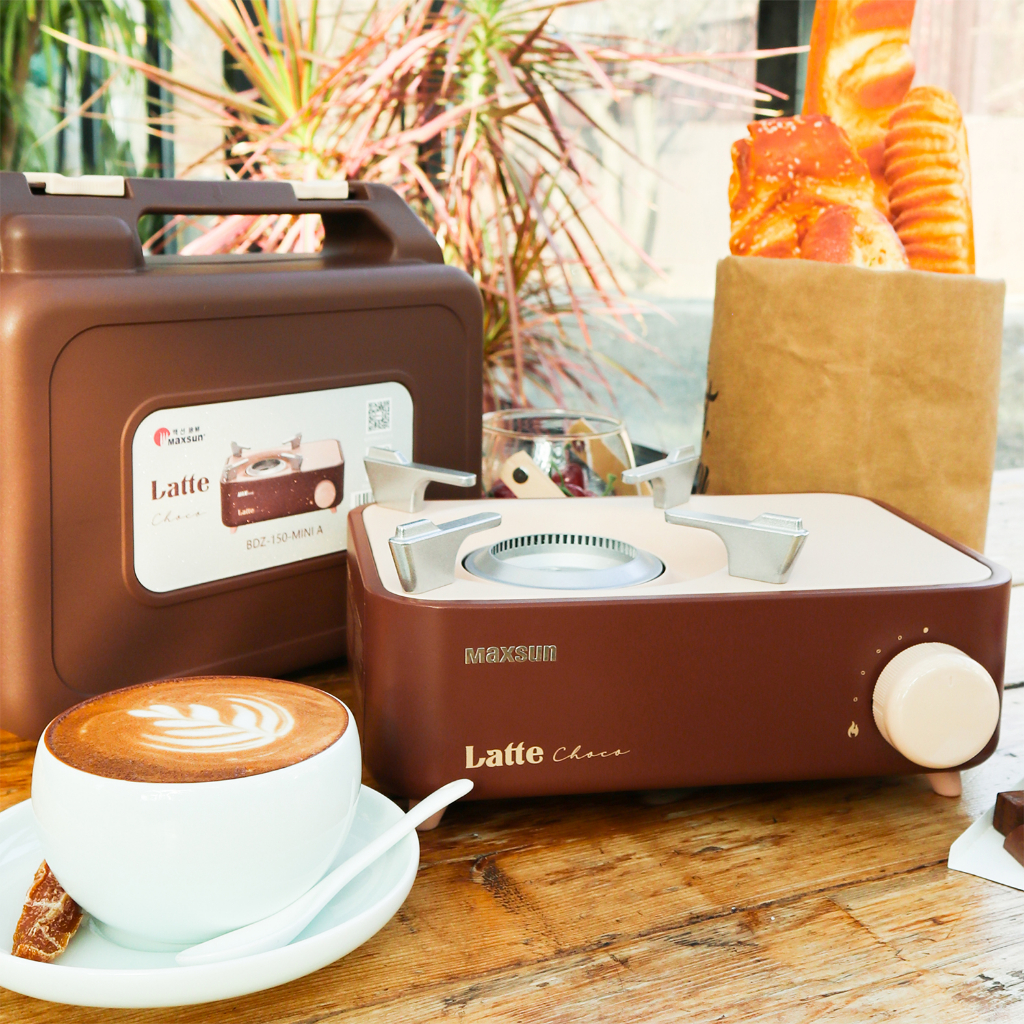 Bếp Ga Mini Cao Cấp Maxsun Latte - Công Suất 2100W | Bảo Hiểm Chống Nổ | Bảo Hành 12 Tháng