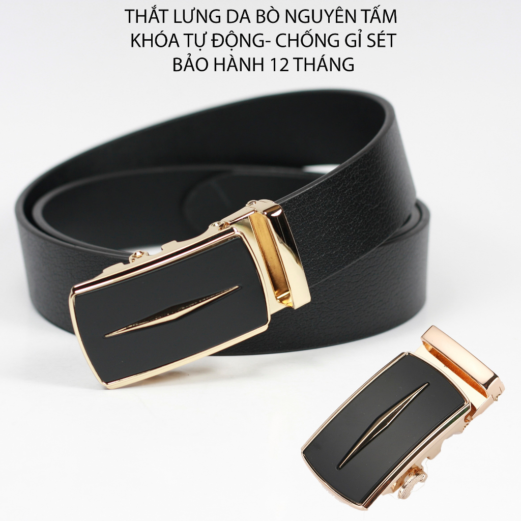 Thắt lưng nam cao cấp Menwis S05, dây nịt nam da bò 1 lớp bản 3,5 cm mặt khóa chống gỉ sét BH 12 tháng - dây nịch