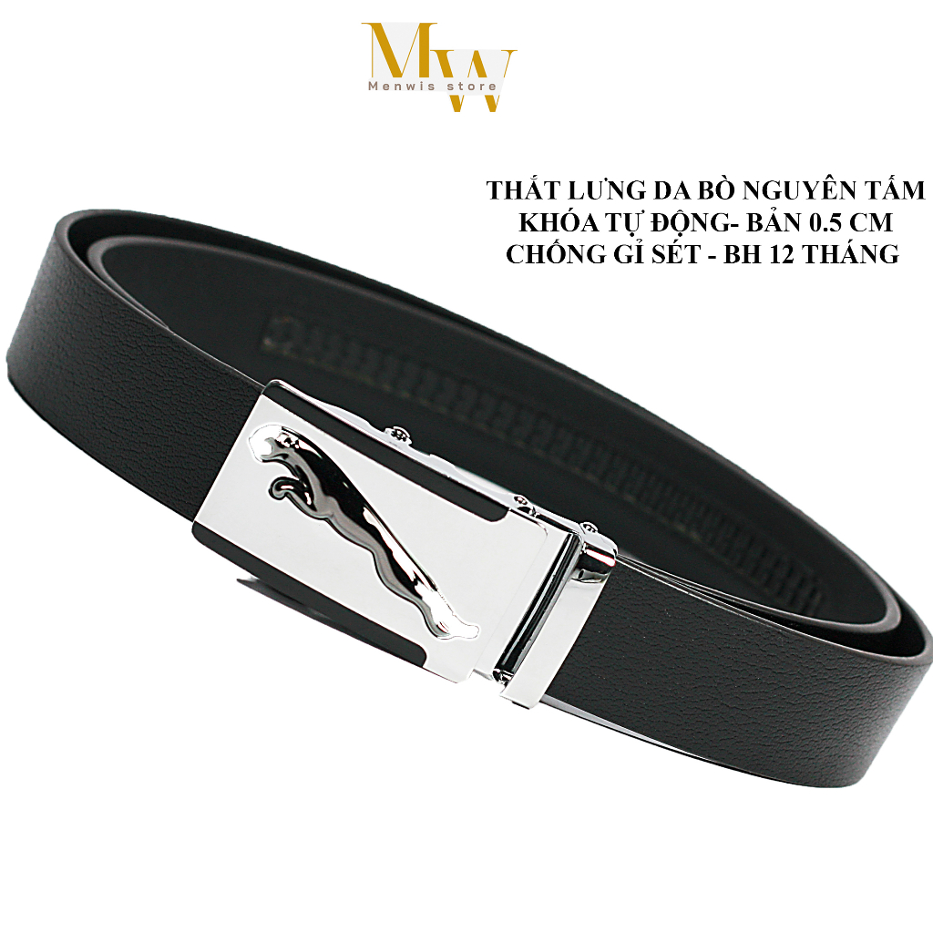 Thắt lưng nam cao cấp Menwis S06, dây nịt nam da bò 1 lớp bản 3,5 cm mặt khóa chống gỉ sét BH 12 tháng - dây nịch