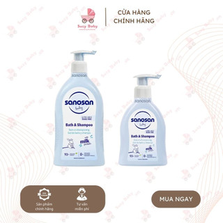 Sữa tắm gội dịu nhẹ Sanosan chiết xuất olive hữu cơ dung tích 200ml/500ml