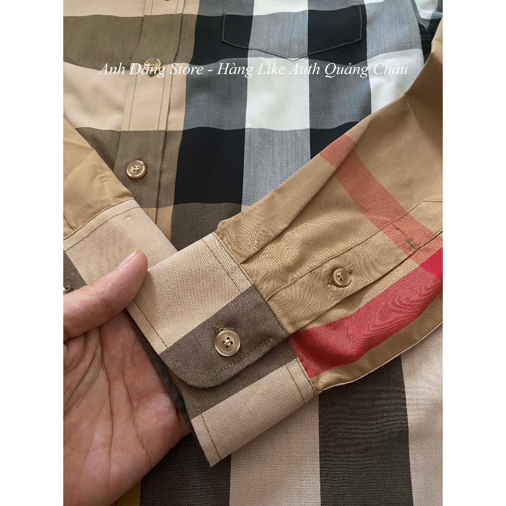 Sơ mi kẻ nam Burbery bản Like Au 1:1 cao cấp nhất