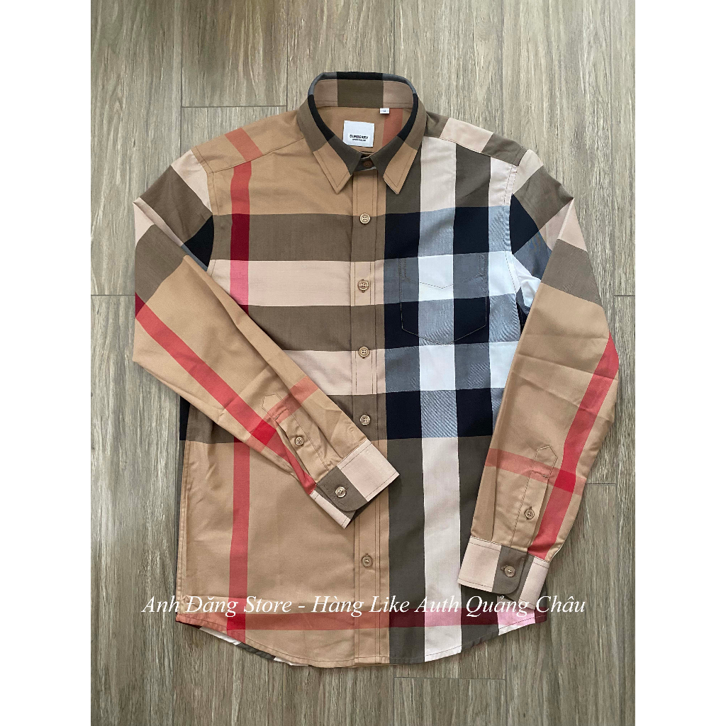 Sơ mi kẻ nam Burbery bản Like Au 1:1 cao cấp nhất