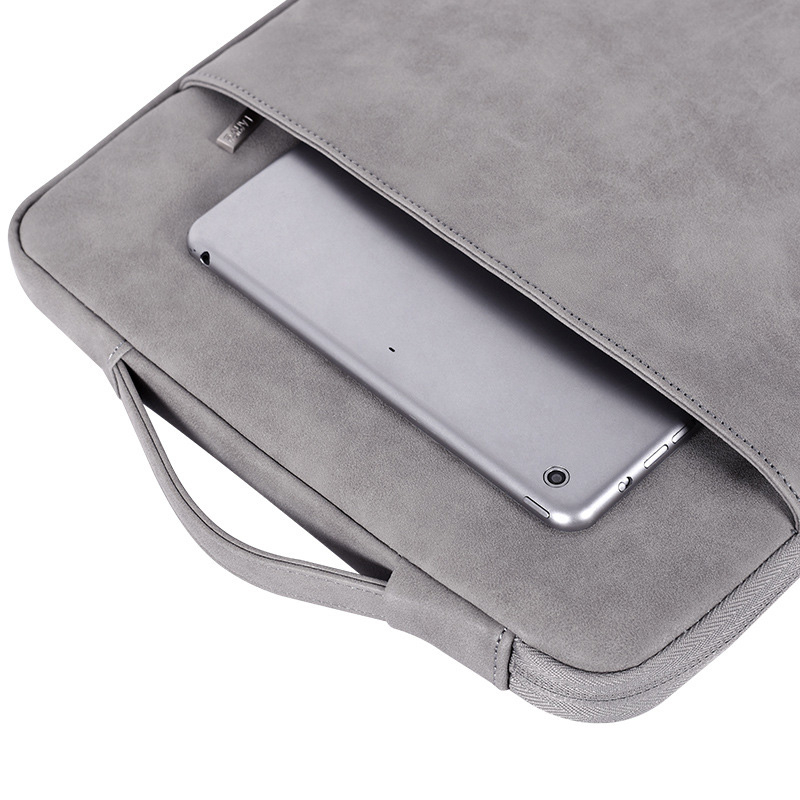 Túi chống sốc laptop bằng da có quai xách tiện lợi GB-CS15 Lớp lót lông mềm mại, chống xước cho laptopk Chất da đẹp, xịn