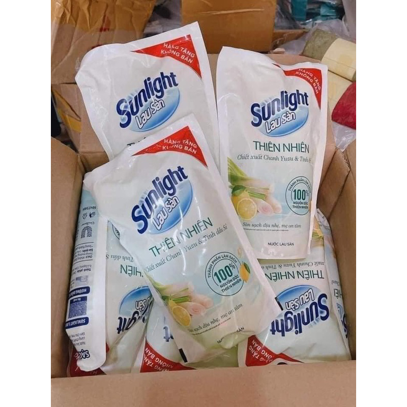 Nước lau sàn Sunlight 700g/gói thiên nhiên hương chanh và tinh dầu xả