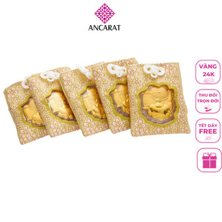 ANCARAT-Mèo chiêu tài túi thơm vàng 24k chiêu tài, chiêu lộc