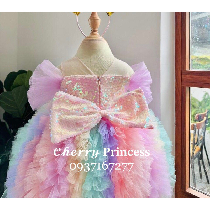 𝙐𝙉𝙄𝘾𝙊𝙍𝙉 𝘽𝘼𝘽𝙔 𝘿𝙍𝙀𝙎𝙎 -👗Đầm Váy công chúa bé gái Pony unicom cầu vồng cao cấp 1-10 tuổi