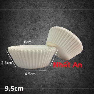 Chén giấy 9,5 cm trắng (100 cái)