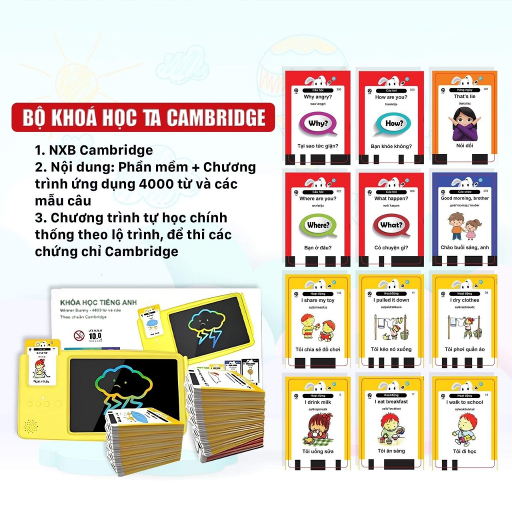 Máy học tiếng Anh Winner Bunny (Phiếu bảo hành chính hãng)