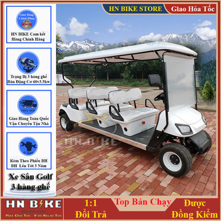  Xe điện sân Golf NOVACAR-F03 , Xe điện du lịch chở khách, Mẫu xe sân golf 3 băng - 8 ghế