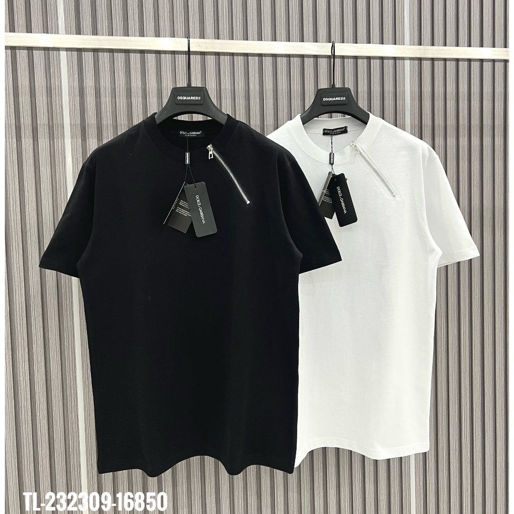 🔥Hot🔥Áo thun DG trơn phối khóa thiết kế hot trend Nam nữ New 2023