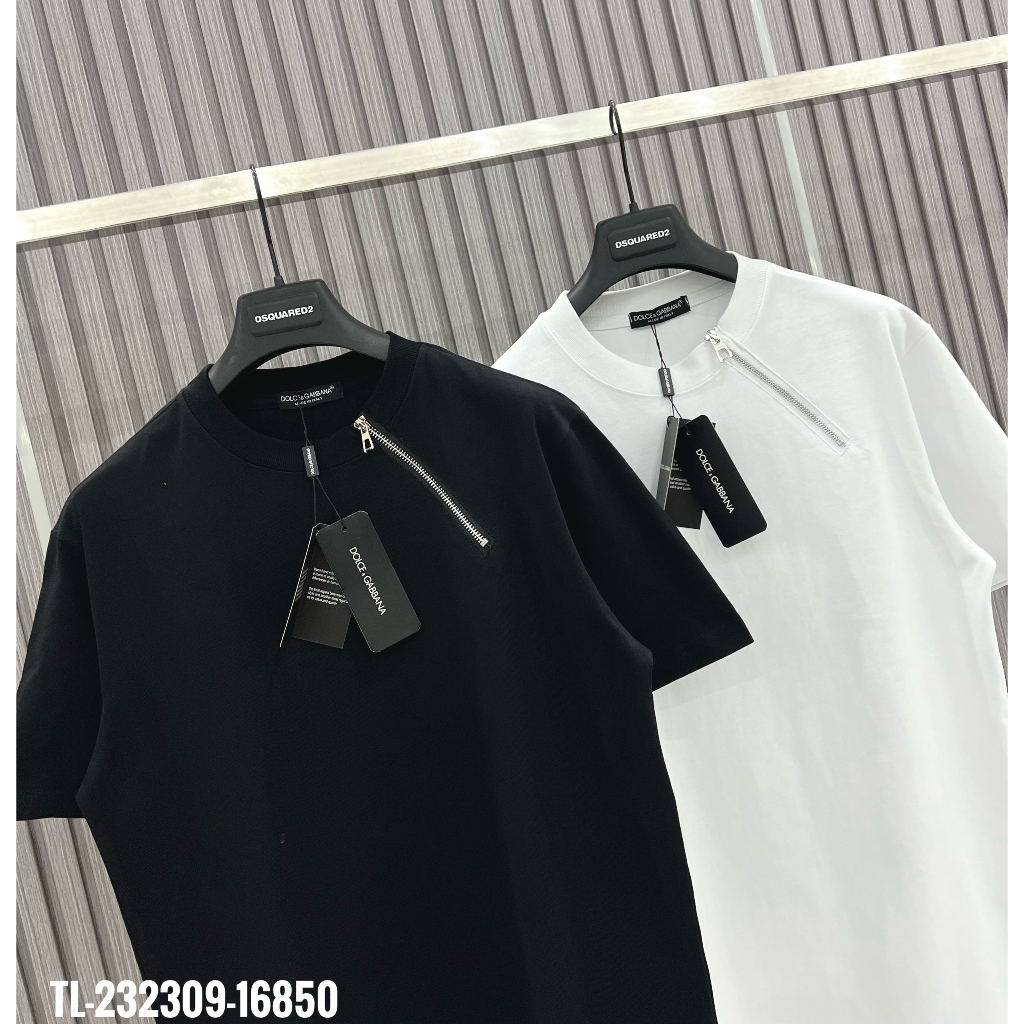 🔥Hot🔥Áo thun DG trơn phối khóa thiết kế hot trend Nam nữ New 2023