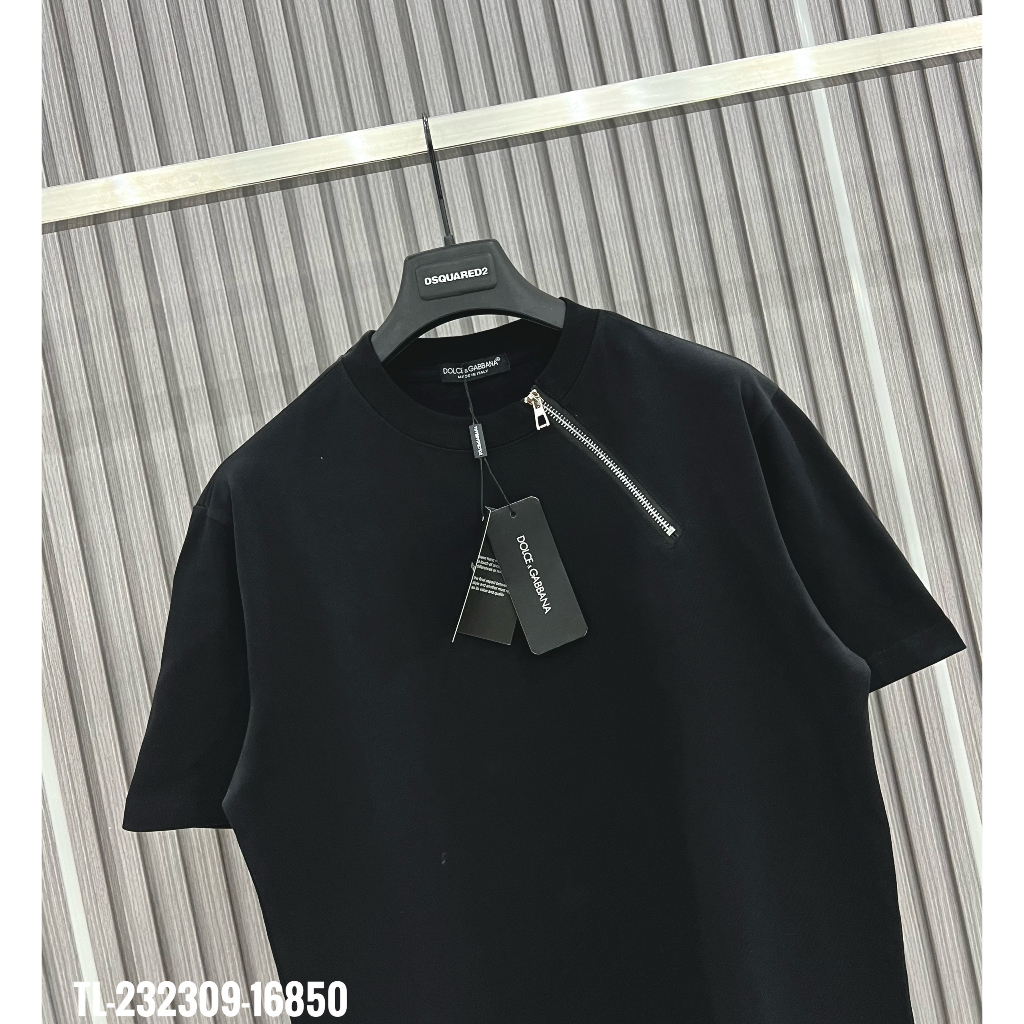 🔥Hot🔥Áo thun DG trơn phối khóa thiết kế hot trend Nam nữ New 2023