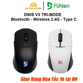 Chuột Không Dây Gaming Fuhlen D90S V3 Tri-Mode ( Bluetooth/ Wireless 2.4G/ TypeC)  - Bản Nâng Cấp Của D90S