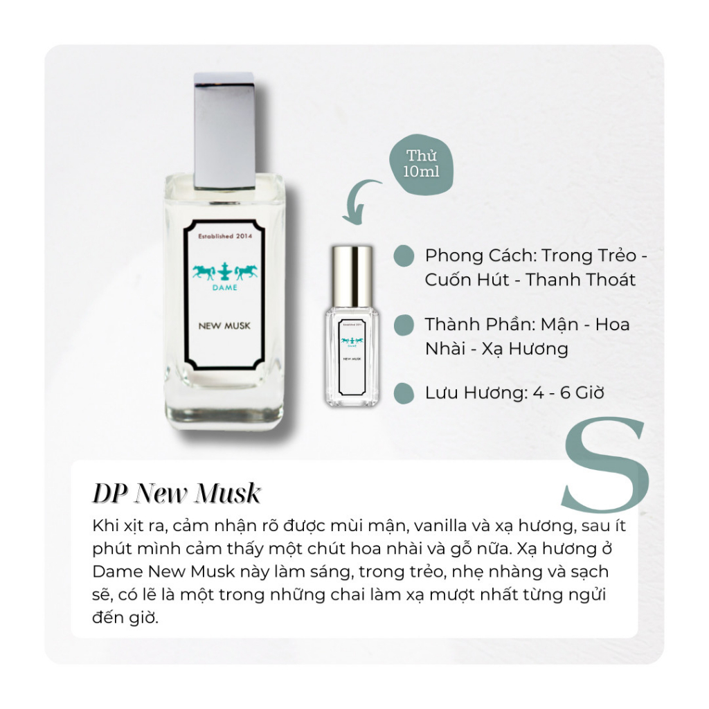 Nước Hoa Nam Nữ - New Musk - Mẫu Thử