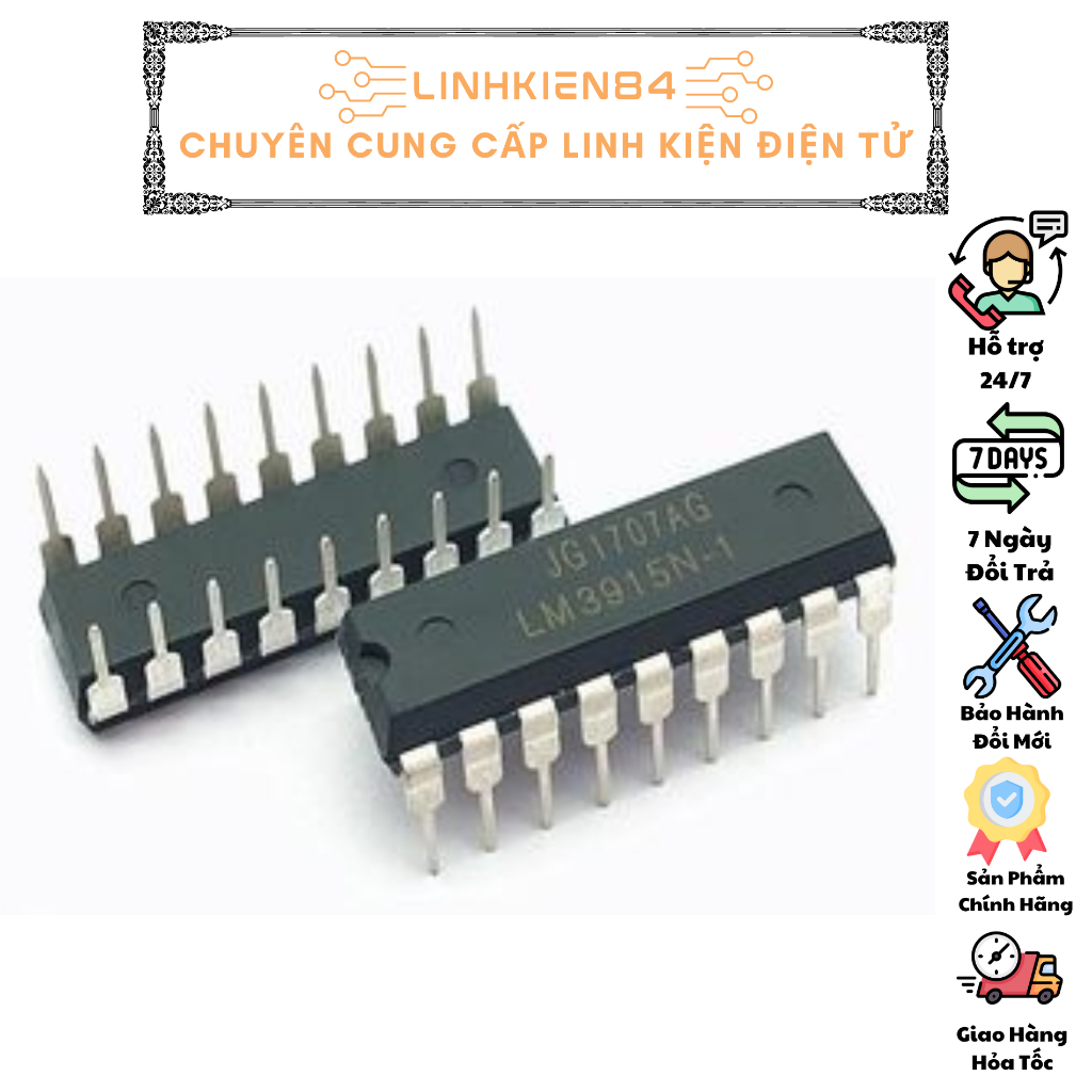 IC Driver Điều Khiển LED LM3915 DIP18