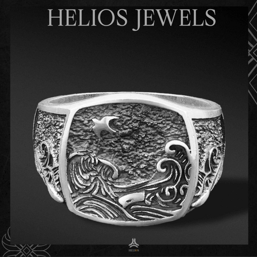 Nhẫn Bạc S925 KANAGAWA RING Helios Silver Original