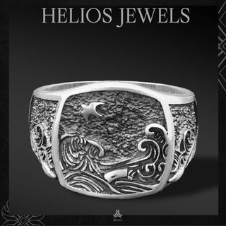 Nhẫn bạc s925 kanagawa ring helios silver original