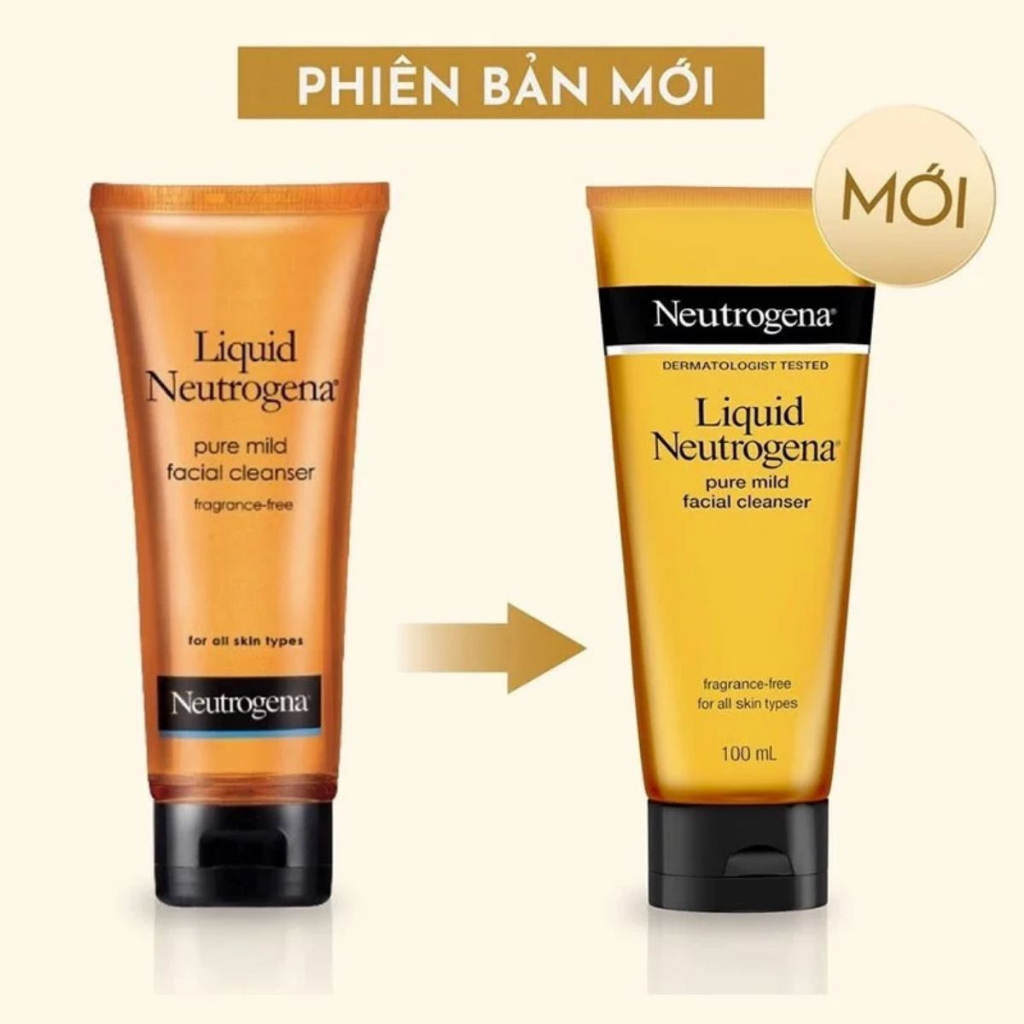 Sữa Rửa Mặt NEUTROGENA Liquid Pure Mild Facial Cleanser dịu nhẹ cho mọi loại da 100mL