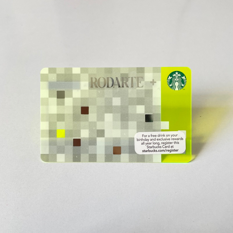1107-45 THẺ NHỰA US COLLABORATION RODARTE, thẻ có trầy (thẻ đã sử dụng, dùng để sưu tầm) STARBUCKS CARD