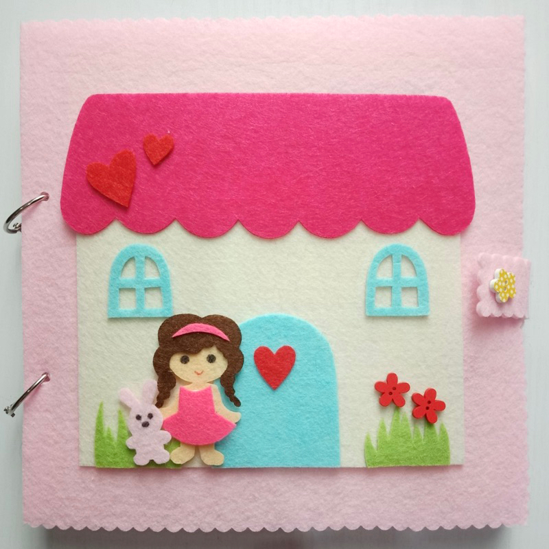 Đồ chơi Sách vải Nhà búp bê 7 Trang  giá rẻ - Sách vải handmade - Doll House quiet book