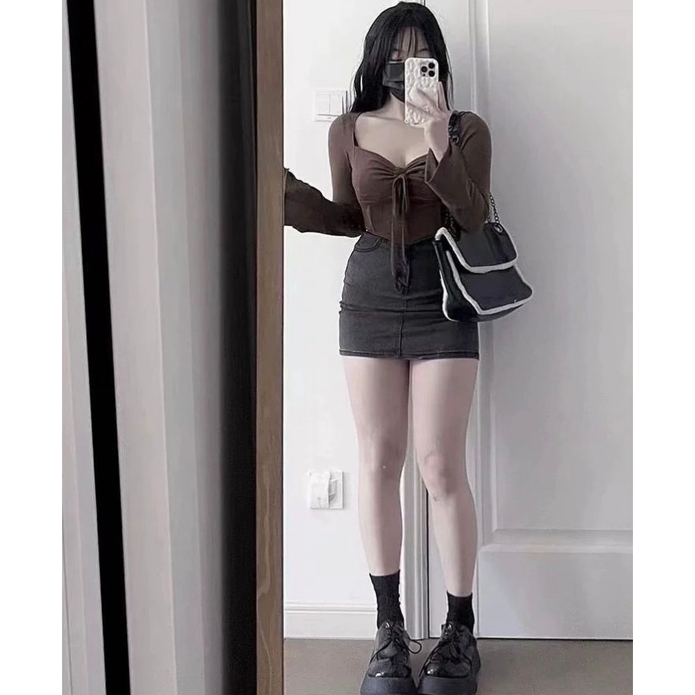 Áo croptop body buộc dây ngực