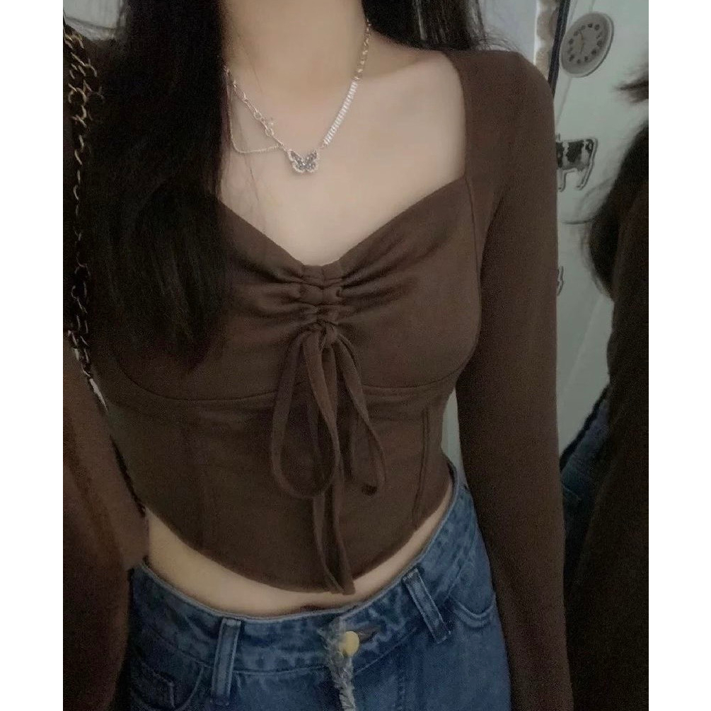 Áo croptop body buộc dây ngực