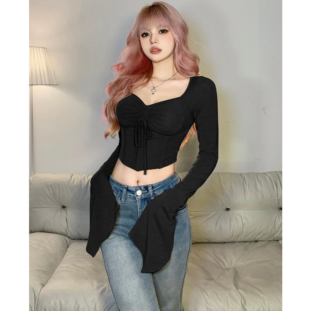 Áo croptop body buộc dây ngực