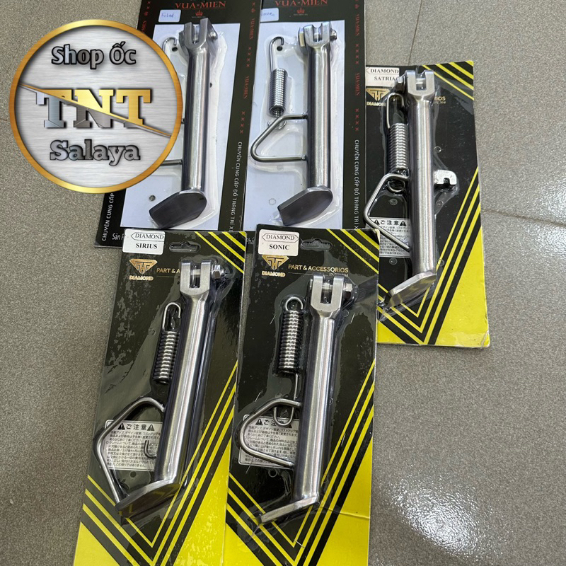 chân chống nghiên inox 304 cá dong xe kèm ốc vớilò xo