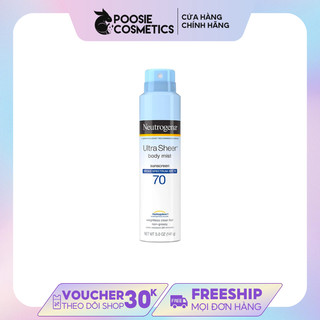Xịt chống nắng toàn thân neutrogena ultra sheer spf 70 141g