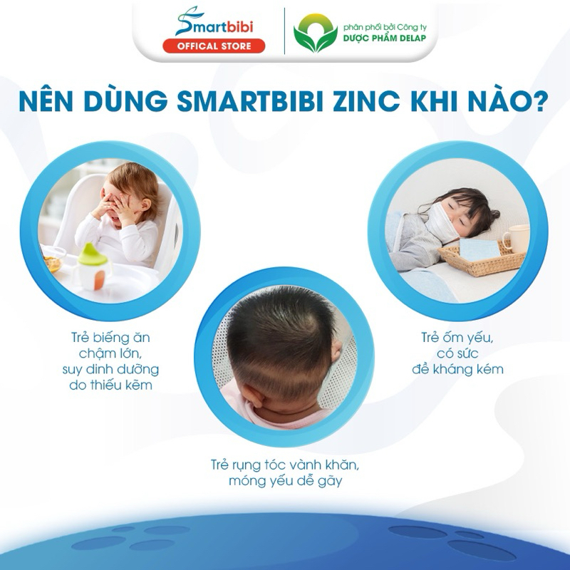 Kẽm chelate hữu cơ Smartbibi ZinC hỗ trợ bé ăn ngon, giảm ốm vặt, tăng khả năng tập trung trí nhớ 30ml
